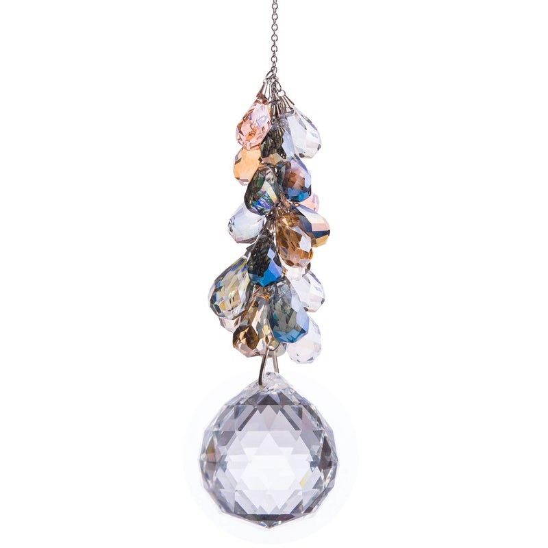 Pedobo 40mm Crystals Ball Prisms Suncatcher Hanging Ornament Chakra Crystals Rainbow Maker with Colors Crystal Pendants for Home,Office,Garden Decoration - Image 1